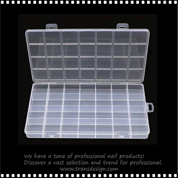 BOX Organizer, 28 Grids, Size 5.3" x 8.85 x 0.78" H.