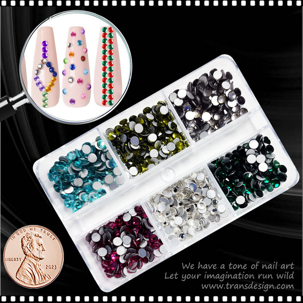 RHINESTONE CRYSTAL  SS12 Mix Color 600/Case #1