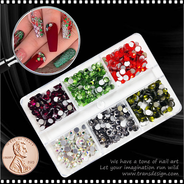 RHINESTONE CRYSTAL SS12 Mix Color 600/Case #3