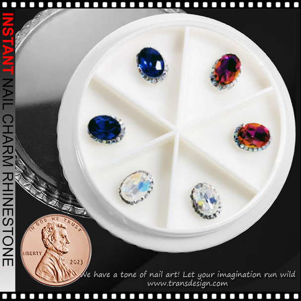 NAIL CHARM RHINESTONE & PEARL Design 6/Case #31
