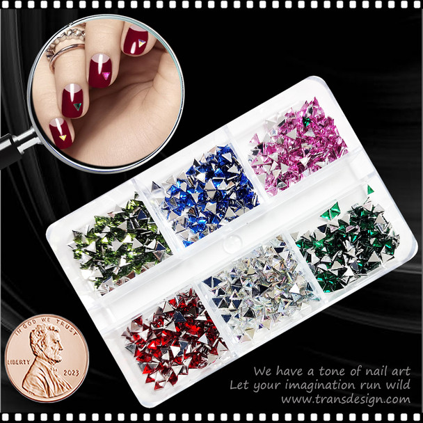 RHINESTONE Triangle Assorted Color 864/Case #2