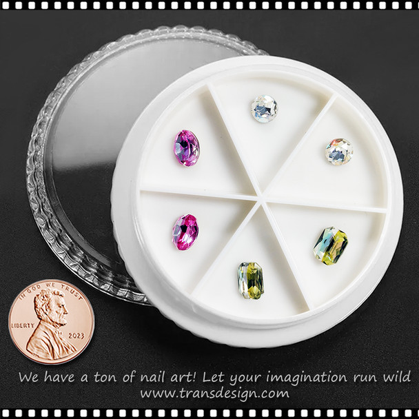 RHINESTONE CRYSTAL Shapes Mix Color 6/Wheel #3