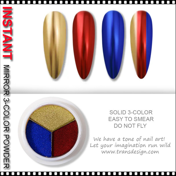 INSTANT Chrome Mirror 3-Color Red, Blue & Gold 1g.