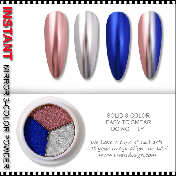 INSTANT Chrome Mirror 3-Color Blue, Rose Gold & Silver 1g.