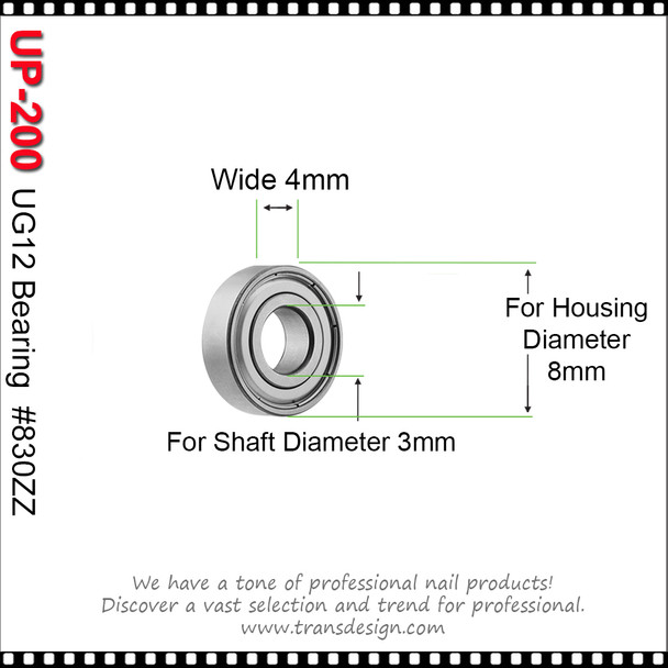 KUPA Bearing #830ZZ Each