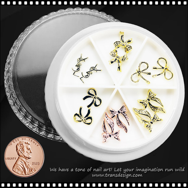 NAIL CHARM ALLOY Bowknot & YSL 12/Case