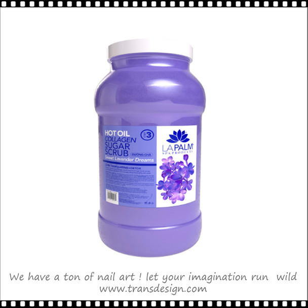 LA PALM Hot Oil Collagen Sugar Scrub Sweet Lavender Dreams 1 Gal.