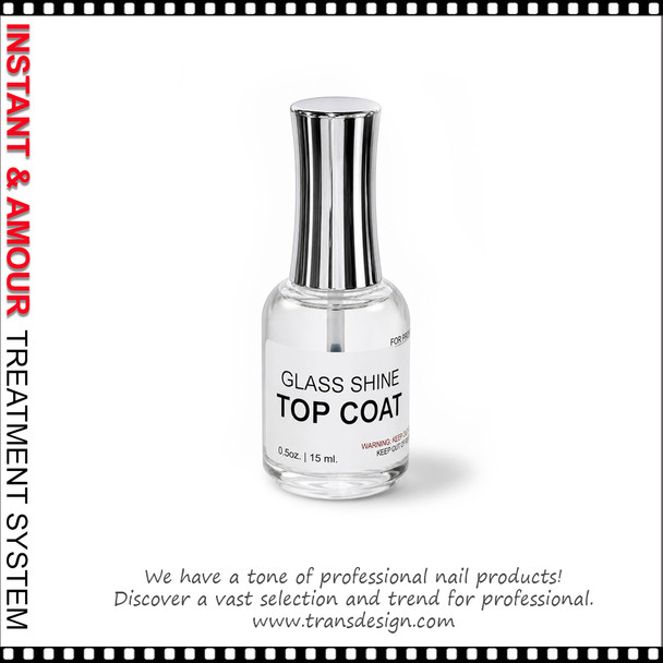 INSTANT/AMOUR Glass Shine Top Coat 0.5oz.