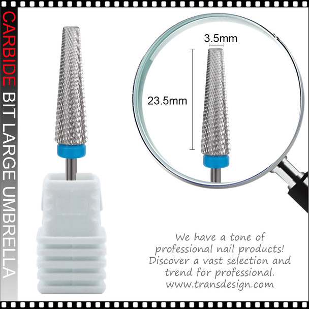 CARBIDE BIT Large Umbrella, Sharp Edge, Medium, 3/32" Shaft