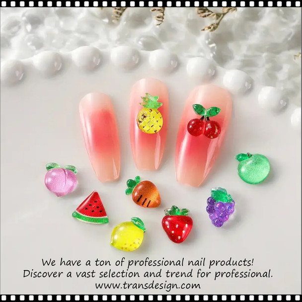 NAIL CHARM RESIN Assorted Fruit 50/Bag