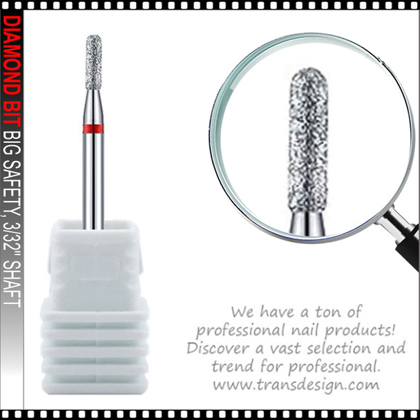 DIAMOND BIT Big Safety 3/32" Shaft - Fine DIAMOND BIT Big Safety 3/32" Shaft - Fine