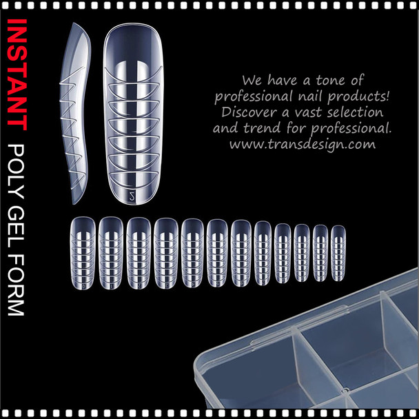 INSTANT TIP Polygel Nail Form, Full Cover, Natural 120/Box