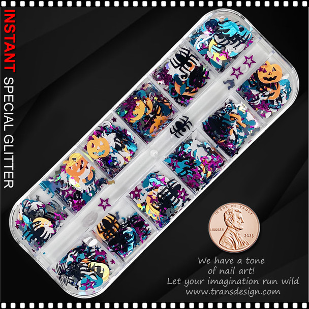 INSTANT GLITTER Assorted Halloween Design Case