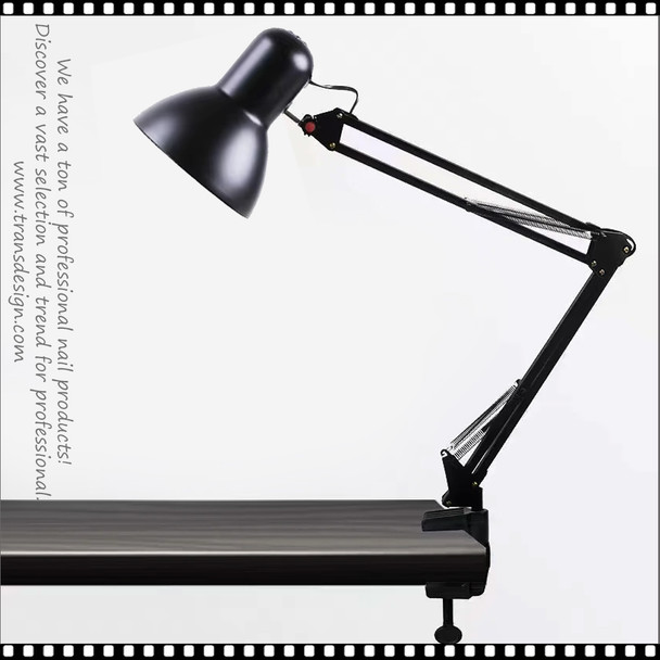 TABLE LAMP Metal Adjustable Gooseneck, Table Claim, Black