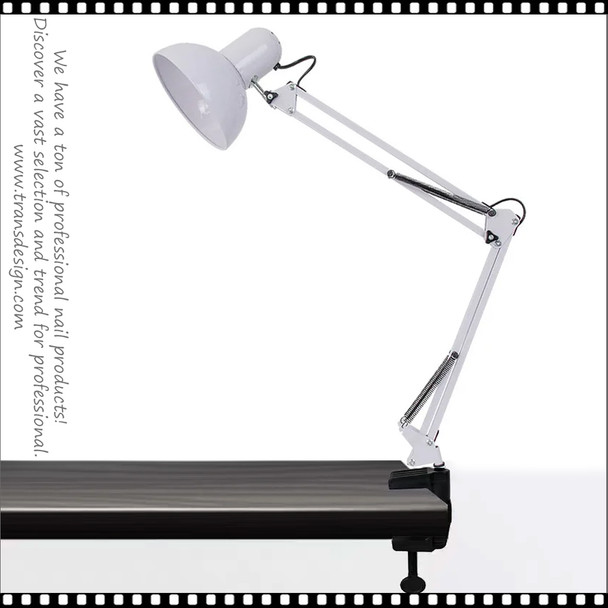 TABLE LAMP Metal Adjustable Gooseneck, Table Claim, White