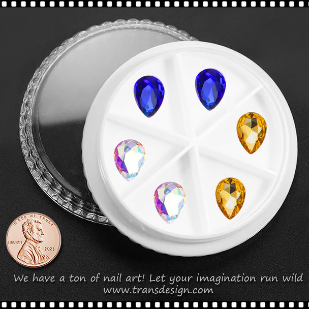 NAIL CHARM RHINETONE Elegant Water Drop 6/Case #5