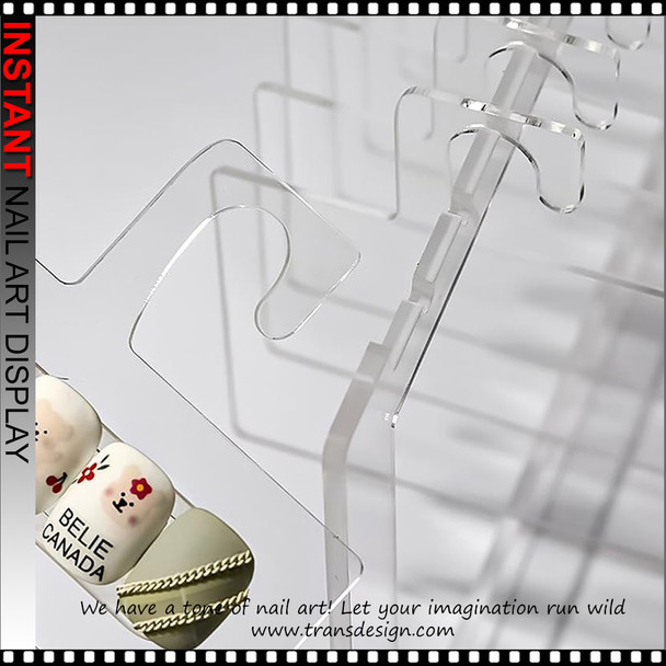 INSTANT Acrylic Hook Style Nail Art Display Rack - TDI, Inc