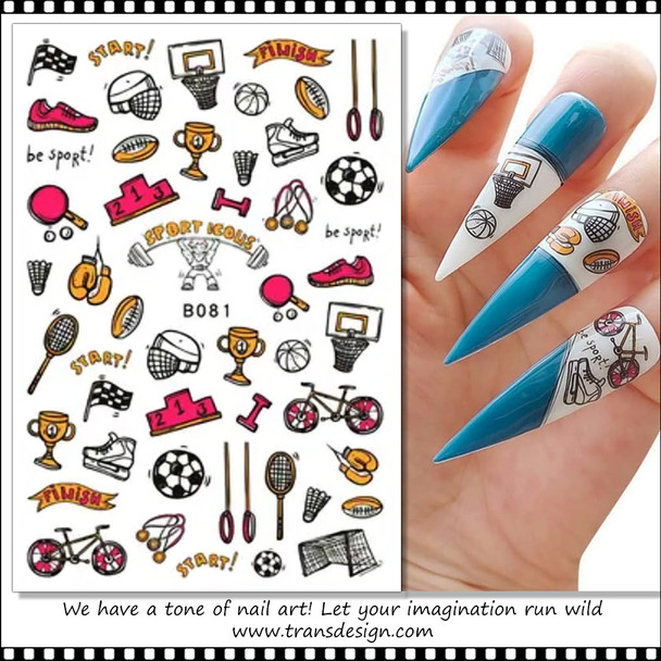 NAIL STICKER Sports, Trophy, Fitness Equipments #B081