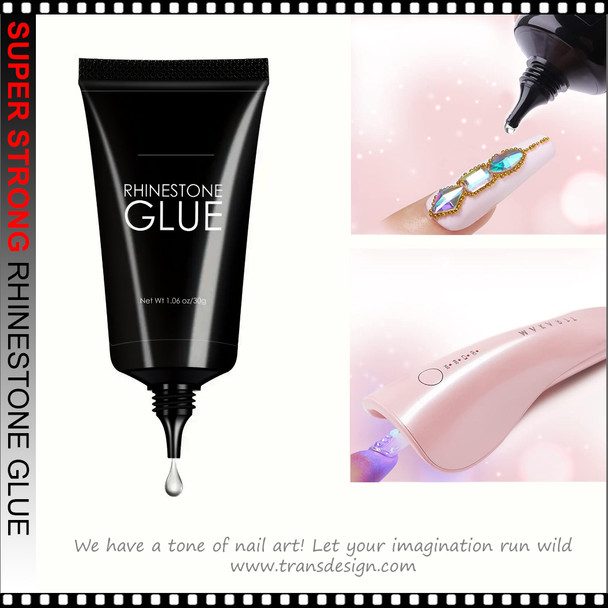 SUPER STRONG Rhinestone Glue UV/LED Gel 1oz. | 30g.