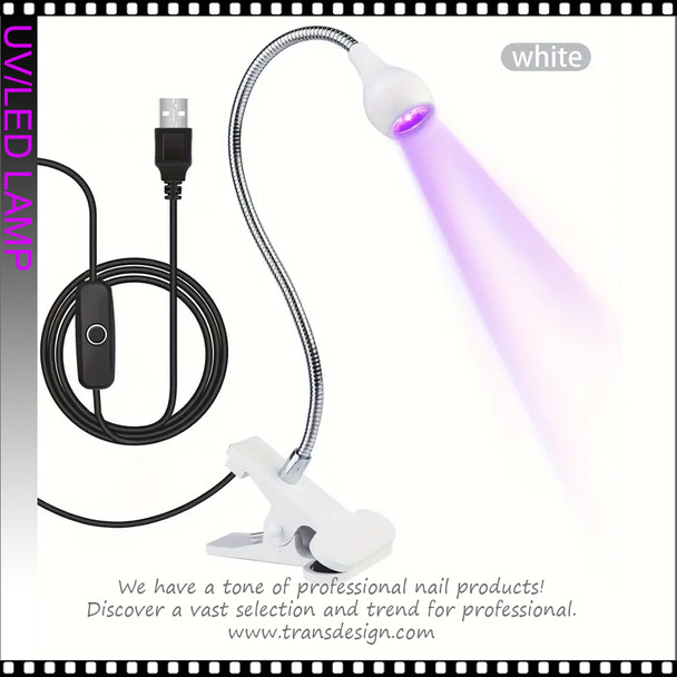 LED/UV Light with Gooseneck Clamp 3 Watts | White