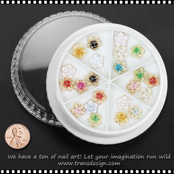 NAIL CHARM Resin Flower Mixed Color 20/Case