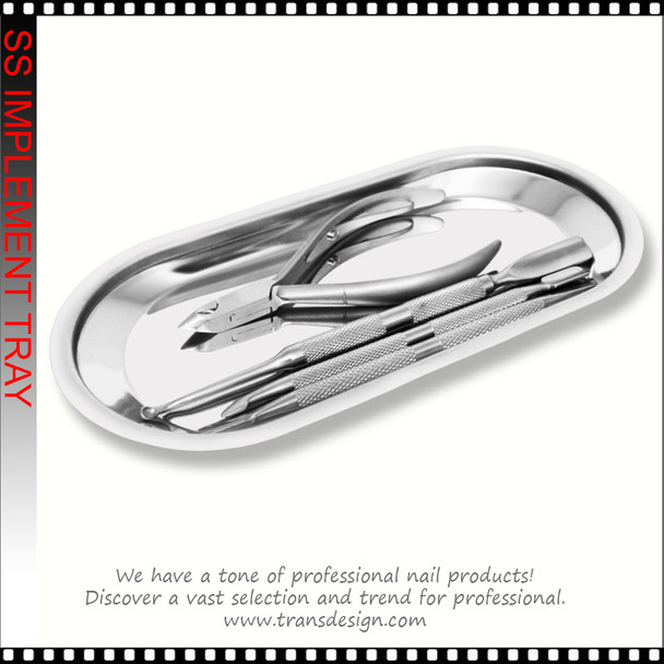 IMPLEMENT TRAY Stainless Steel Heavy Duty Oval Large 4" x 9"