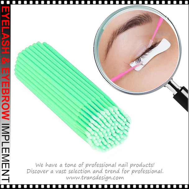 MAKEUP Disposable Micro Applicators Brush Green 100/Pack *