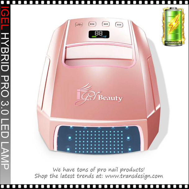 IGEL Hybrid Pro 3.0 Rechargeable UV/LED Lamp, Rose Gold