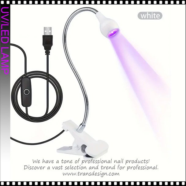 LED/UV Light with Gooseneck Clamp 3 Watts, White