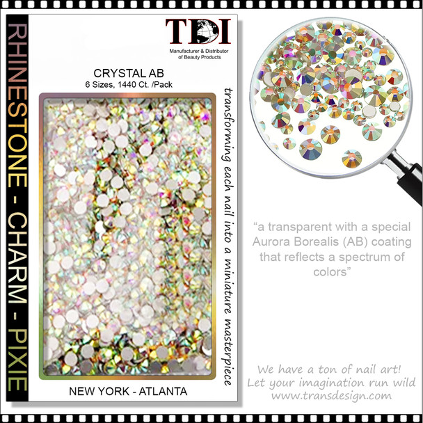 RHINESTONE Crystal Round, Crystal AB, Size SS10, 1440/Pack *