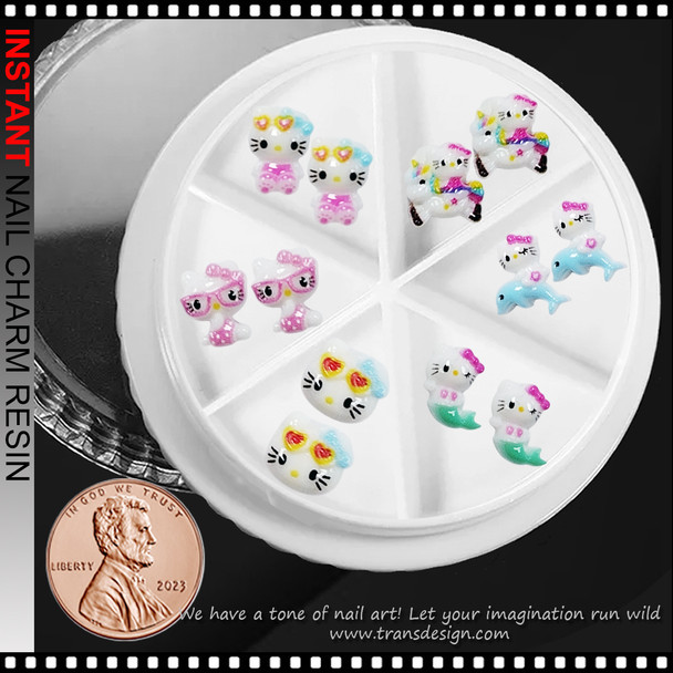 NAIL CHARM RESIN Mix Hello Kitty 12/Case *