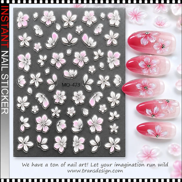 NAIL STICKER 3D Pink Blossom Mix #MO-473