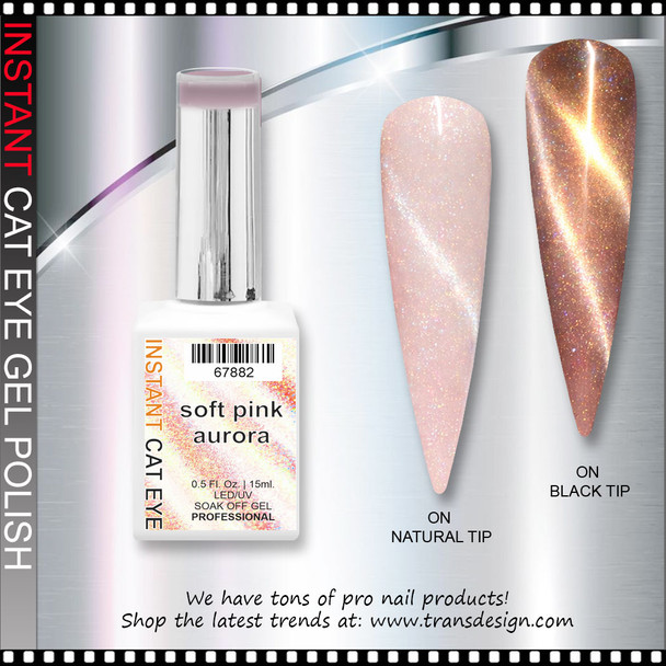 INSTANT CAT EYE GEL soft pink aurora 0.5oz.