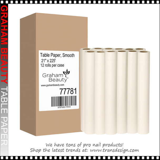 GRAHAM BEAUTY Spa Essentials Table Paper 21" x 225'. 12 Rolls/Case *