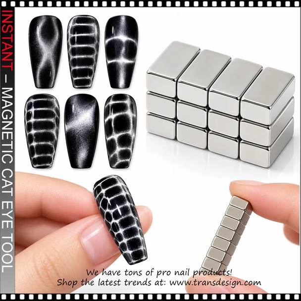MAGNETIC CAT EYE TOOL – STRONG CROCODILE & WAVE EFFECT, SILVER