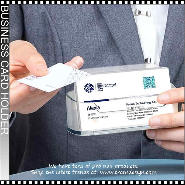 Business Card Holder, Clear  Business Card Holder, Clear