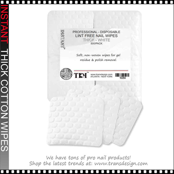 INSTANT Thick, Cotton, Line Free Wipes, Square White 500/Pack INSTANT Thick, Cotton, Line Free Wipes, Square White 500/Pack