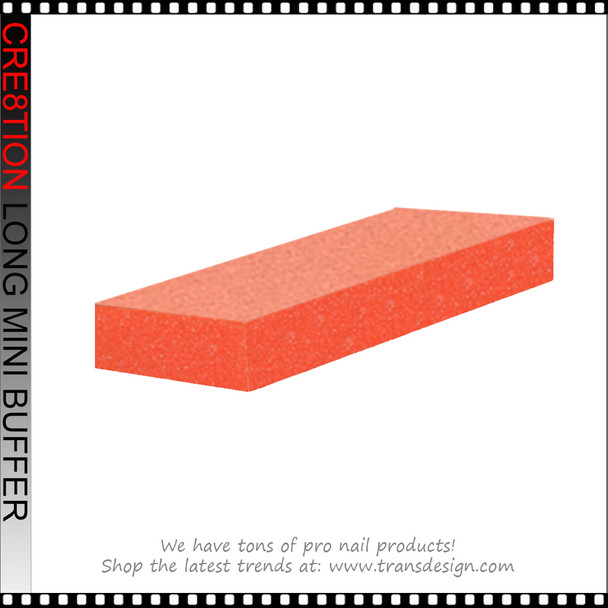 CHERI Mini Long Buffer Orange 80/100 White Grit 2-Way