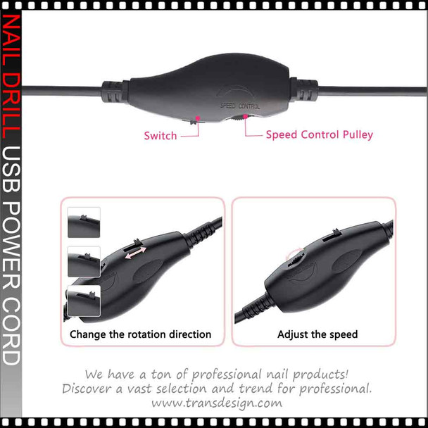 NAIL DRILL USB Power Cord, On Off & Adjustable speed NAIL DRILL USB Power Cord, On Off & Adjustable speed