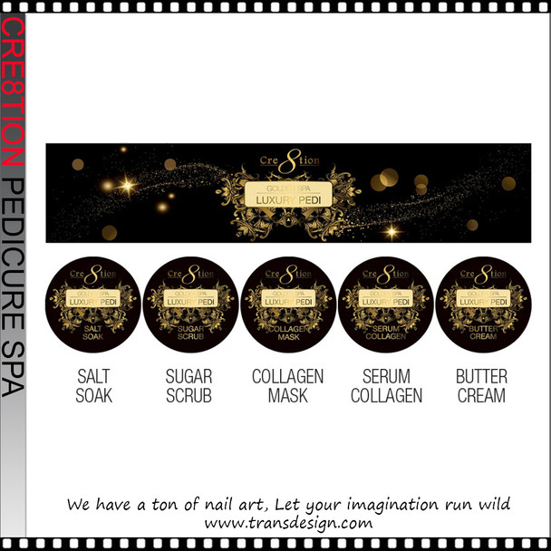 CRE8TION Luxury Golden Pedicure Spa 5 Steps