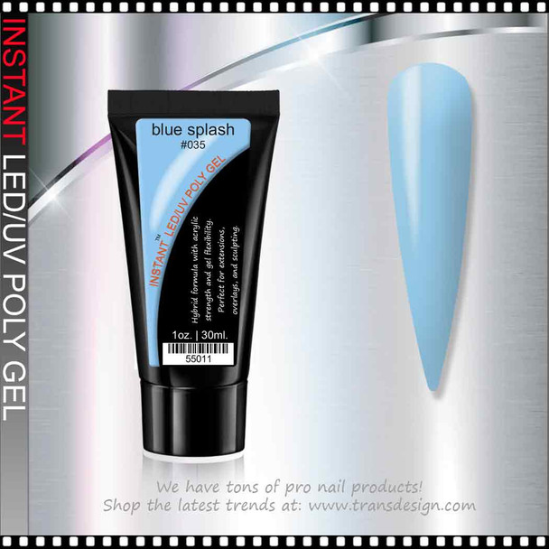 INSTANT POLYGEL blue splash 1oz. #035