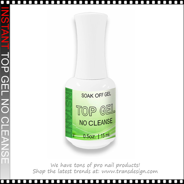 INSTANT UV & LED Top Gel, No Cleanse 0.5oz. INSTANT UV & LED Top Gel, No Cleanse 0.5oz.