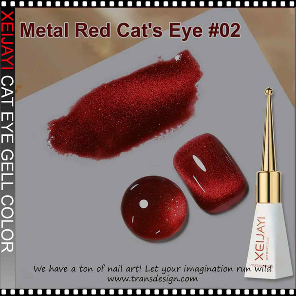 XEIJAYI CAT EYE Metal red #KG106-02 XEIJAYI CAT EYE Metal red #KG106-02
