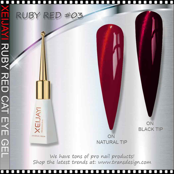 XEIJAYI CAT EYE Ruby Red #03 XEIJAYI CAT EYE Ruby Red #03