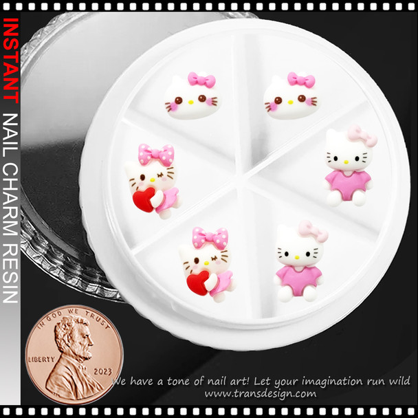 NAIL CHARM RESIN 3D Hello Kitty 6/Case #2