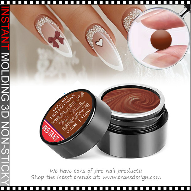 INSTANT MOLDING 3D GEL Non-Sticky, Brown 0.5oz.
