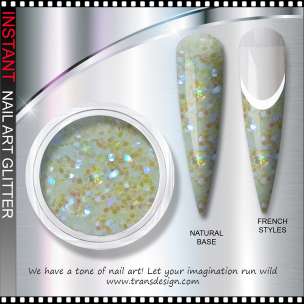 DESIGN Iridescent  Hologram, Mini Hexagon 0.25oz. Jar