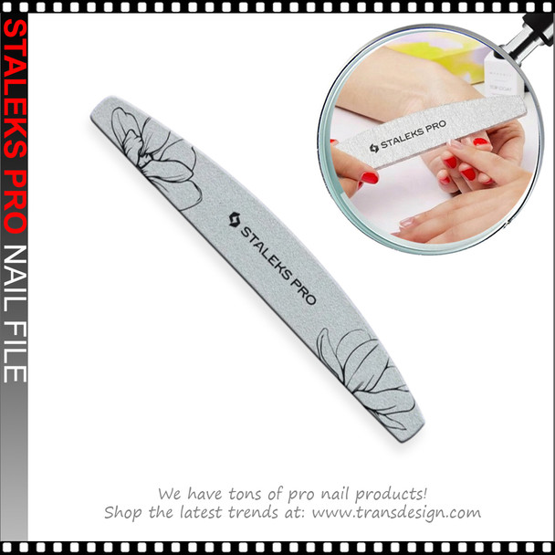 STALEKS PRO Crescent Mineral Nail File EXPERT 100/100 Grit  (25 Pcs)