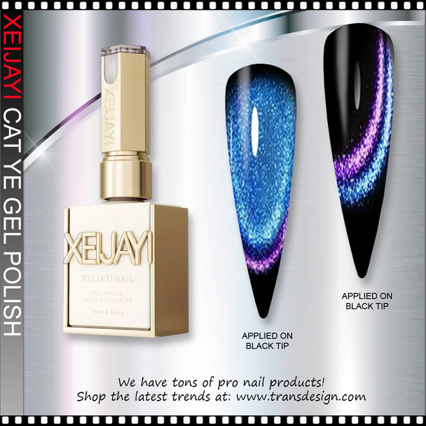 XEJAY Cat Eye Gel, Peacock Dual Light #04 0.5oz.