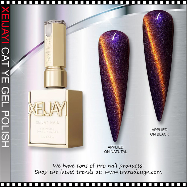 XEIJAYI FRAME BOTTLE CAT EYE Golden Ember Aurora #05